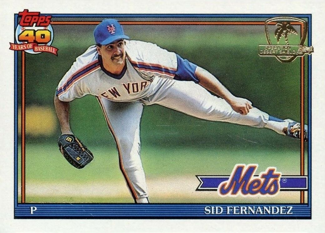 1991 Topps Desert Shield Sid Fernandez #230 Baseball Card