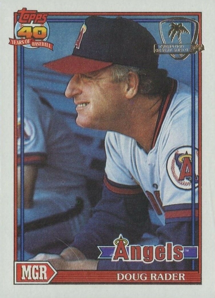 1991 Topps Desert Shield Doug Rader #231 Baseball Card