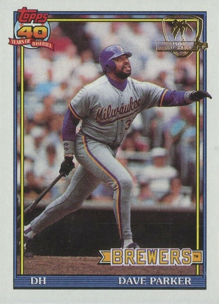 1991 Topps Desert Shield Dave Parker #235 Baseball Card