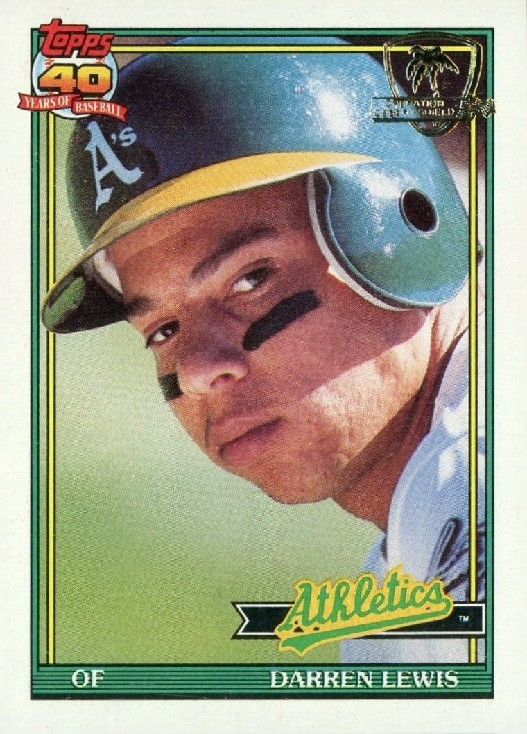 1991 Topps Desert Shield Darren Lewis #239 Baseball Card