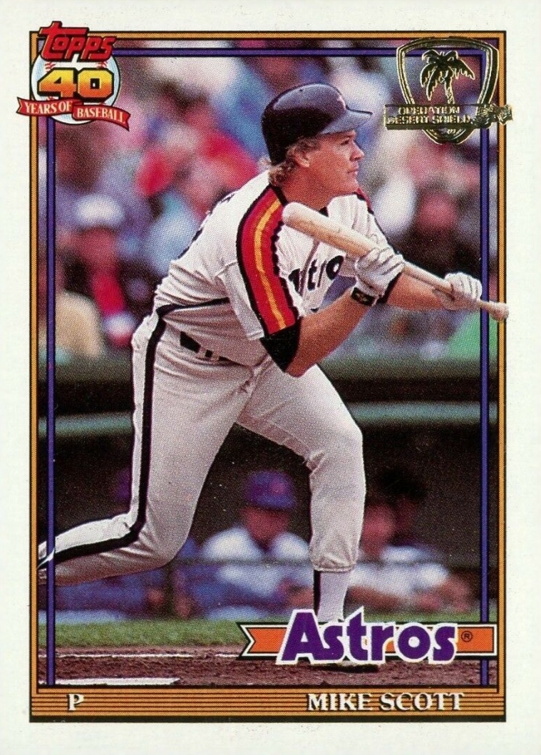 1991 Topps Desert Shield Mike Scott #240 Baseball Card