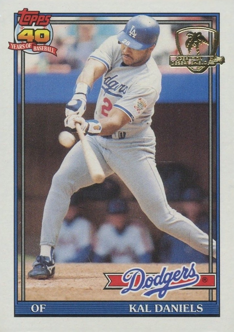 1991 Topps Desert Shield Kal Daniels #245 Baseball Card