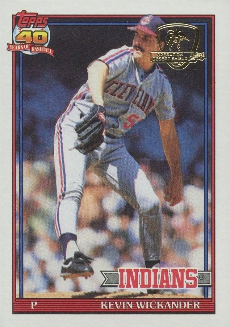 1991 Topps Desert Shield Kevin Wickander #246 Baseball Card