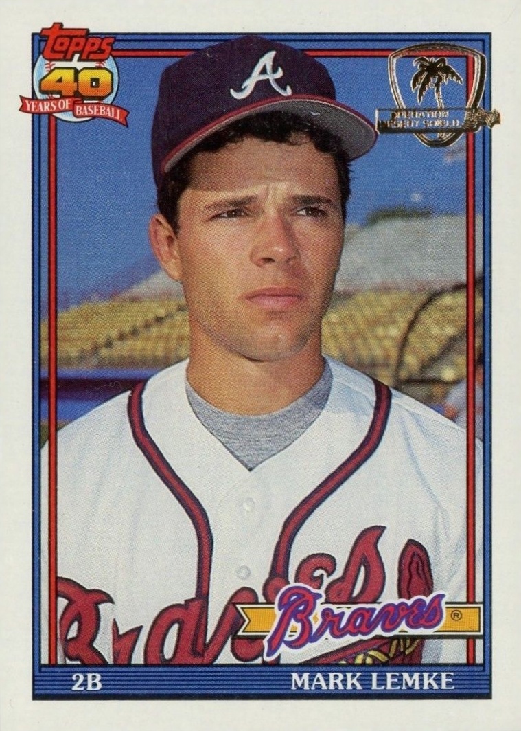 1991 Topps Desert Shield Mark Lemke #251 Baseball Card