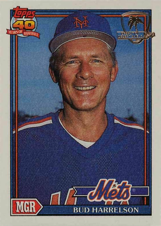1991 Topps Desert Shield Bud Harrelson #261 Baseball Card