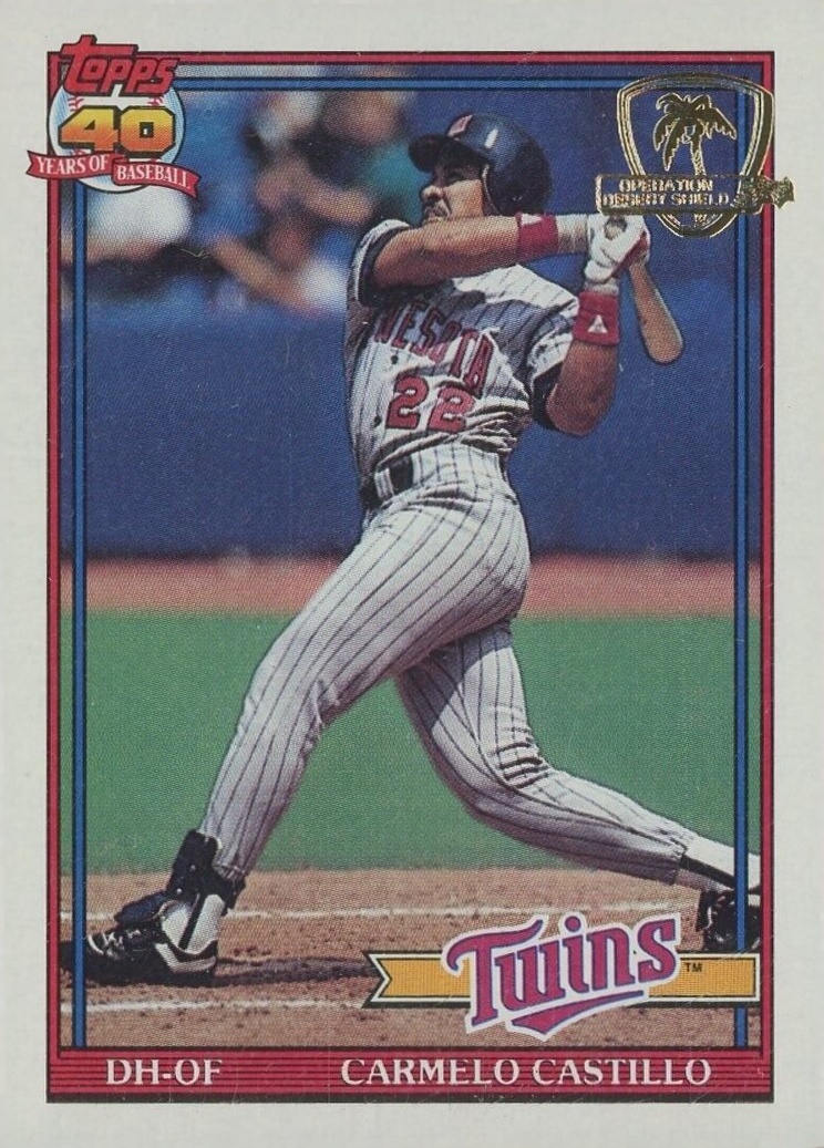 1991 Topps Desert Shield Carmelo Castillo #266 Baseball Card