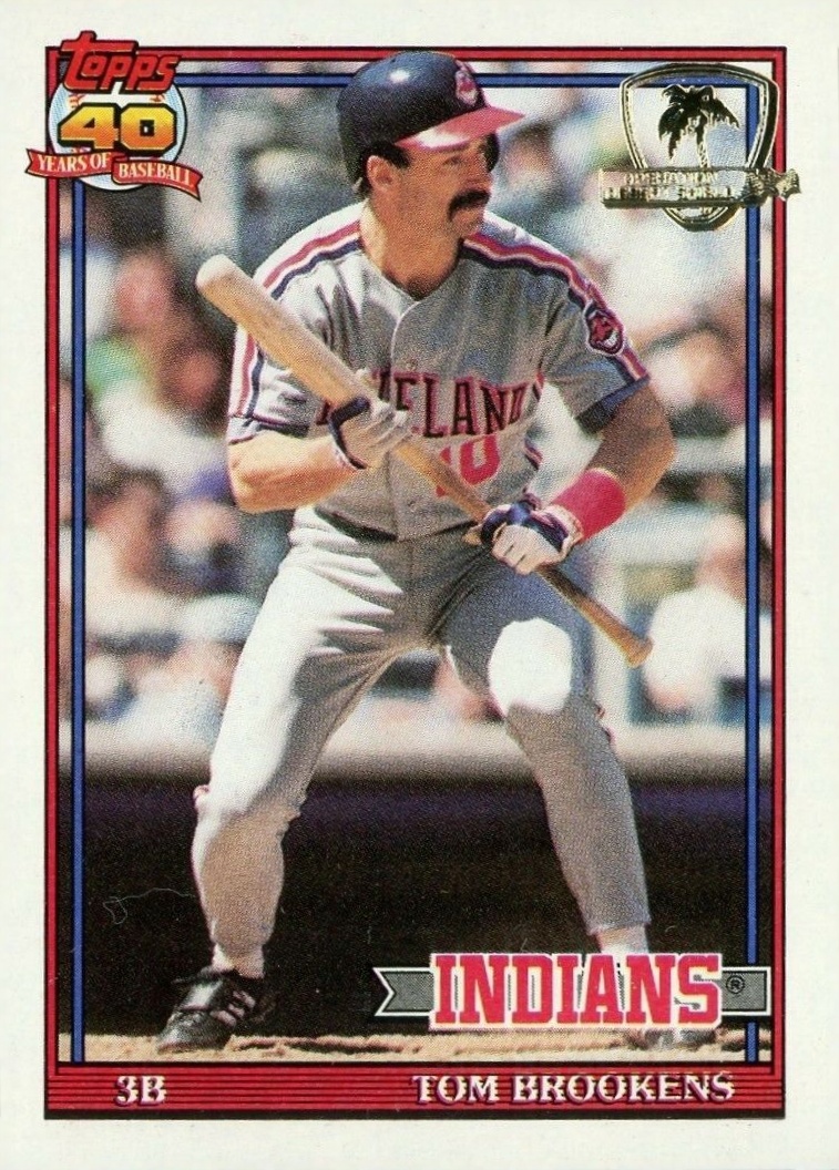 1991 Topps Desert Shield Tom Brookens #268 Baseball Card
