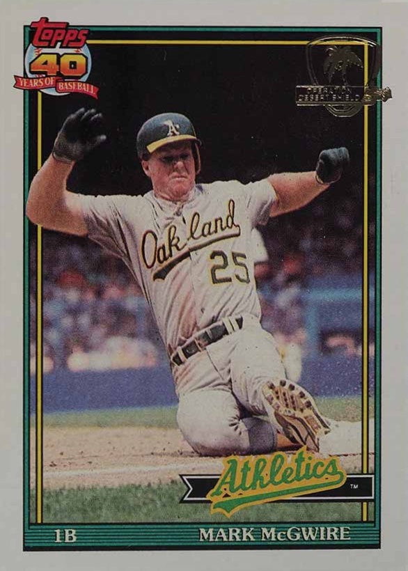 1991 Topps Desert Shield Mark McGwire #270 Baseball Card