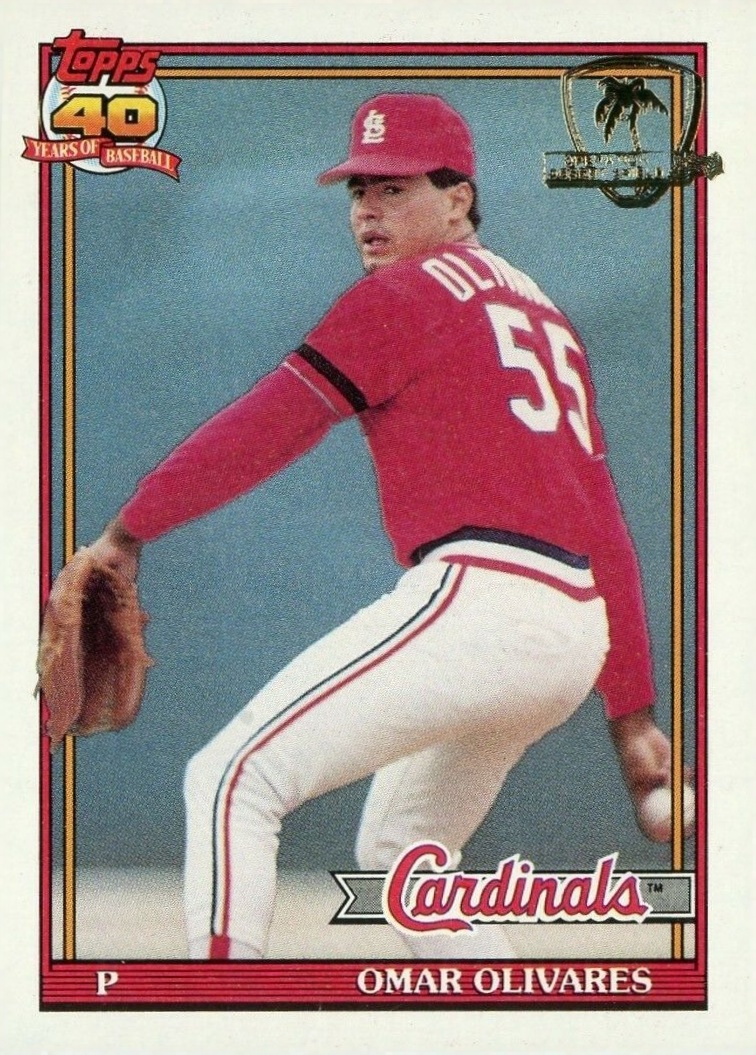 1991 Topps Desert Shield Omar Olivares #271 Baseball Card