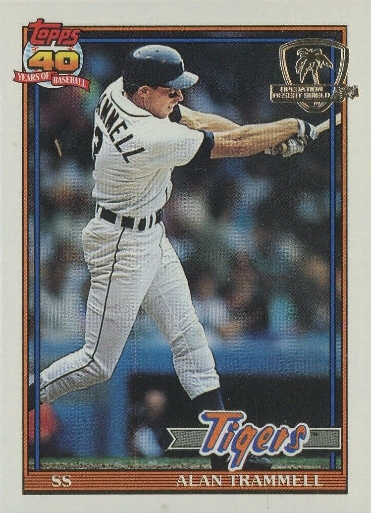 1991 Topps Desert Shield Alan Trammell #275 Baseball Card