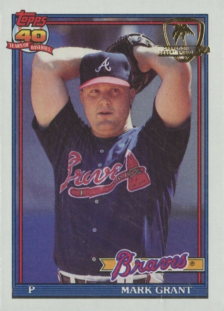 1991 Topps Desert Shield Mark Grant #287 Baseball Card