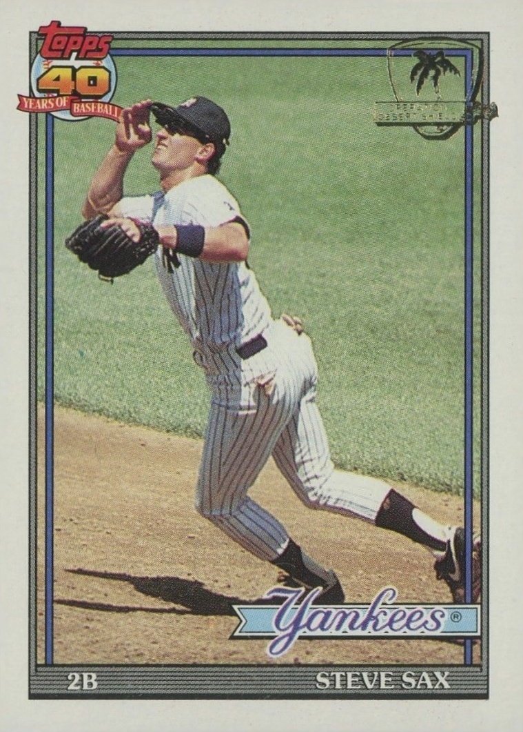 1991 Topps Desert Shield Steve Sax #290 Baseball Card