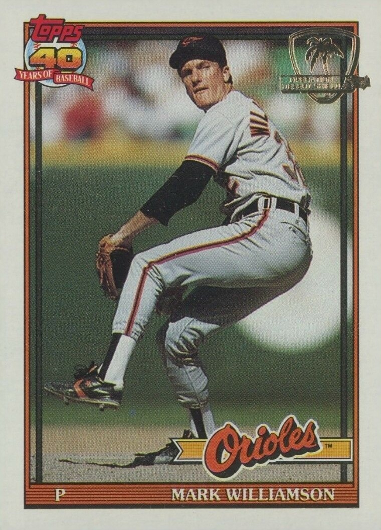 1991 Topps Desert Shield Mark Williamson #296 Baseball Card