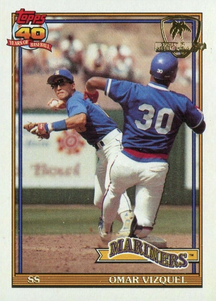 1991 Topps Desert Shield Omar Vizquel #298 Baseball Card