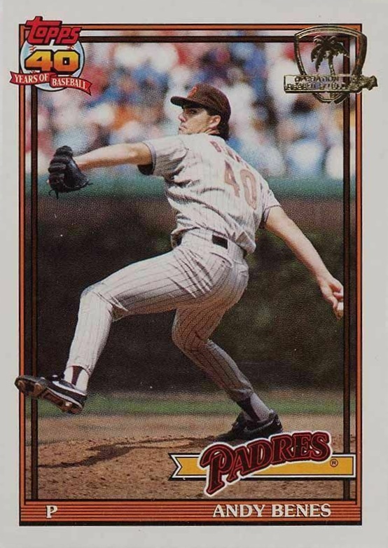 1991 Topps Desert Shield Andy Benes #307 Baseball Card