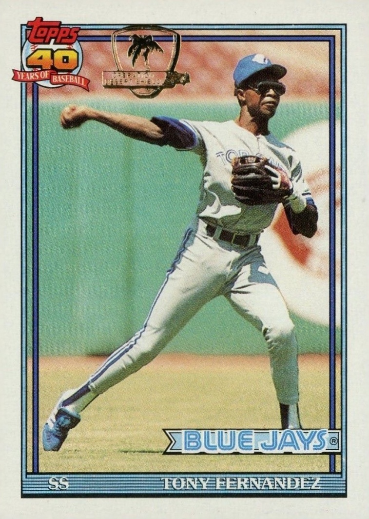 1991 Topps Desert Shield Tony Fernandez #320 Baseball Card