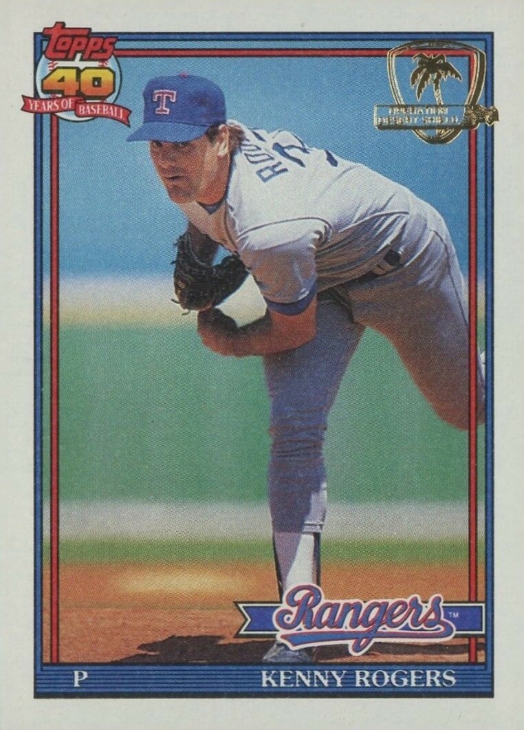 1991 Topps Desert Shield Kenny Rogers #332 Baseball Card