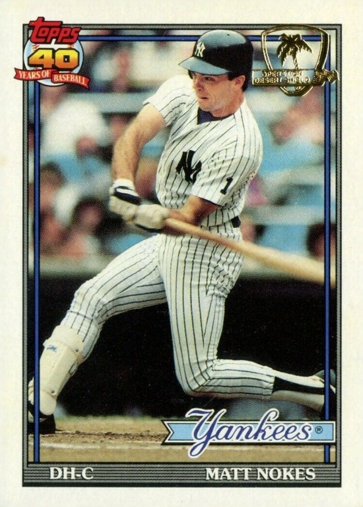 1991 Topps Desert Shield Matt Nokes #336 Baseball Card