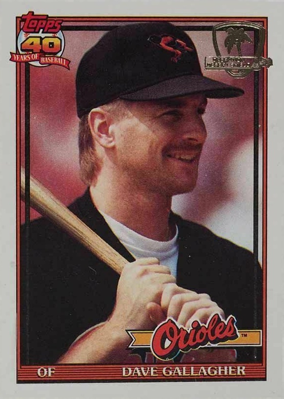 1991 Topps Desert Shield Dave Gallagher #349 Baseball Card