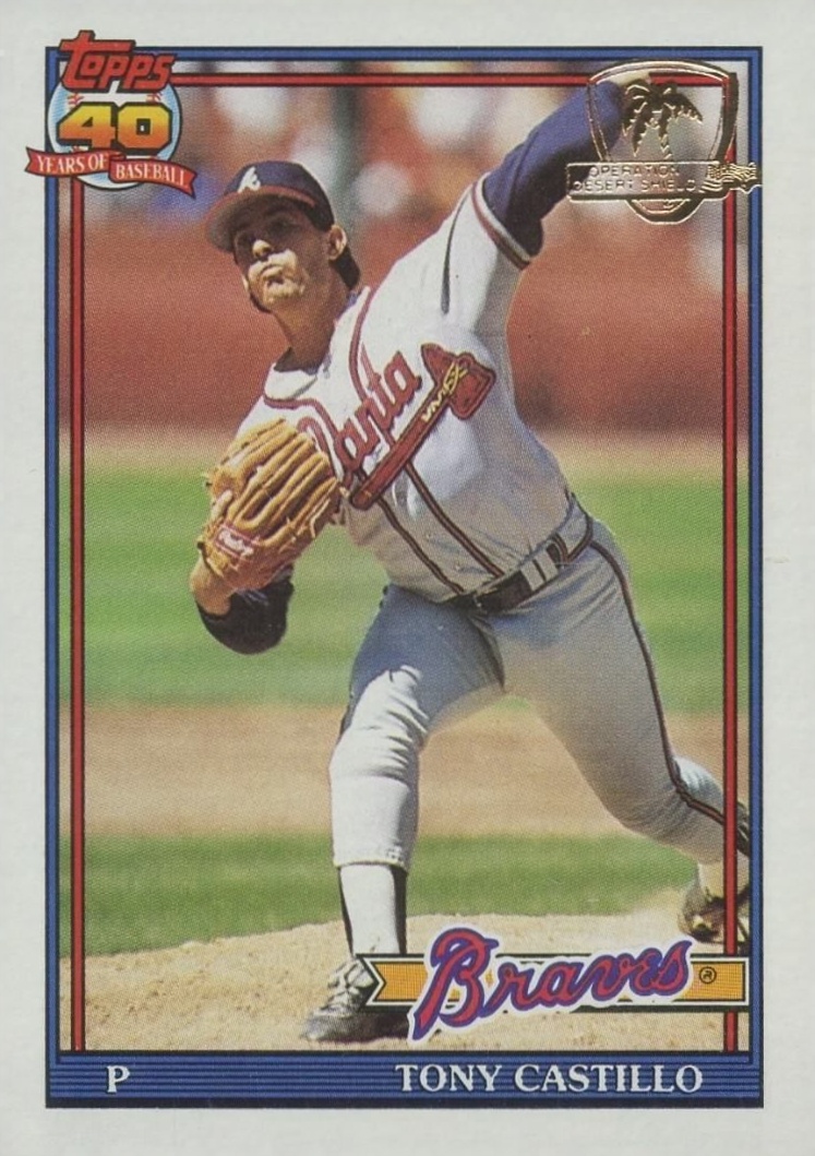 1991 Topps Desert Shield Tony Castillo #353 Baseball Card