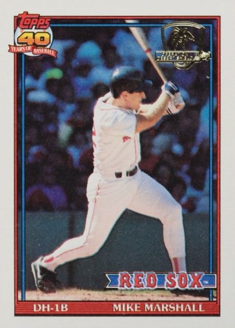 1991 Topps Desert Shield Mike Marshall #356 Baseball Card