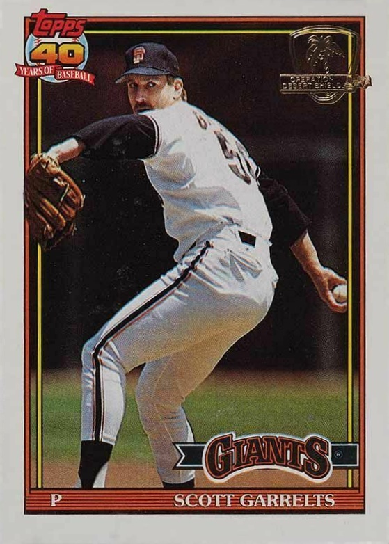 1991 Topps Desert Shield Scott Garrelts #361 Baseball Card