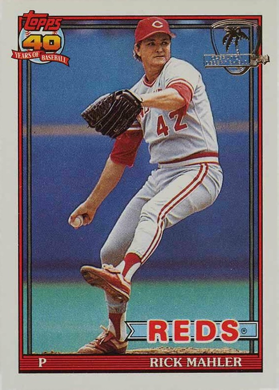 1991 Topps Desert Shield Rick Mahler #363 Baseball Card