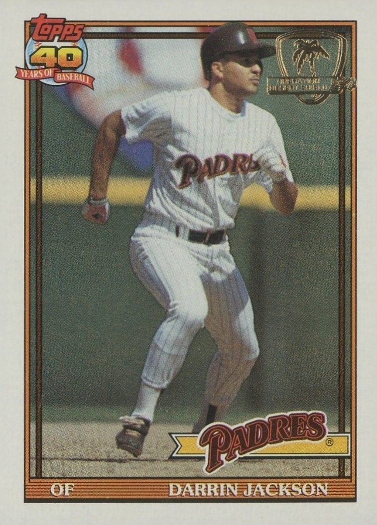 1991 Topps Desert Shield Darrin Jackson #373 Baseball Card