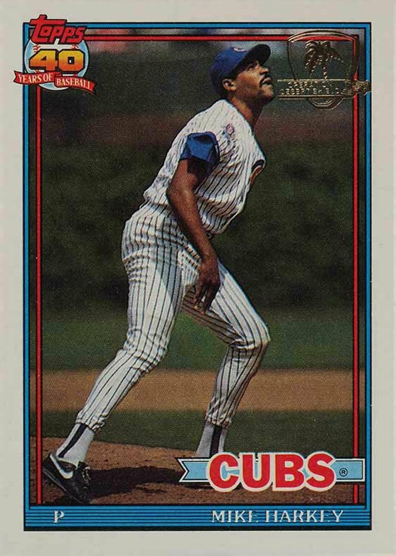 1991 Topps Desert Shield Mike Harkey #376 Baseball Card
