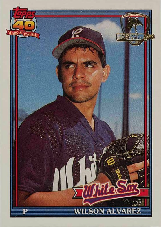 1991 Topps Desert Shield Wilson Alvarez #378 Baseball Card