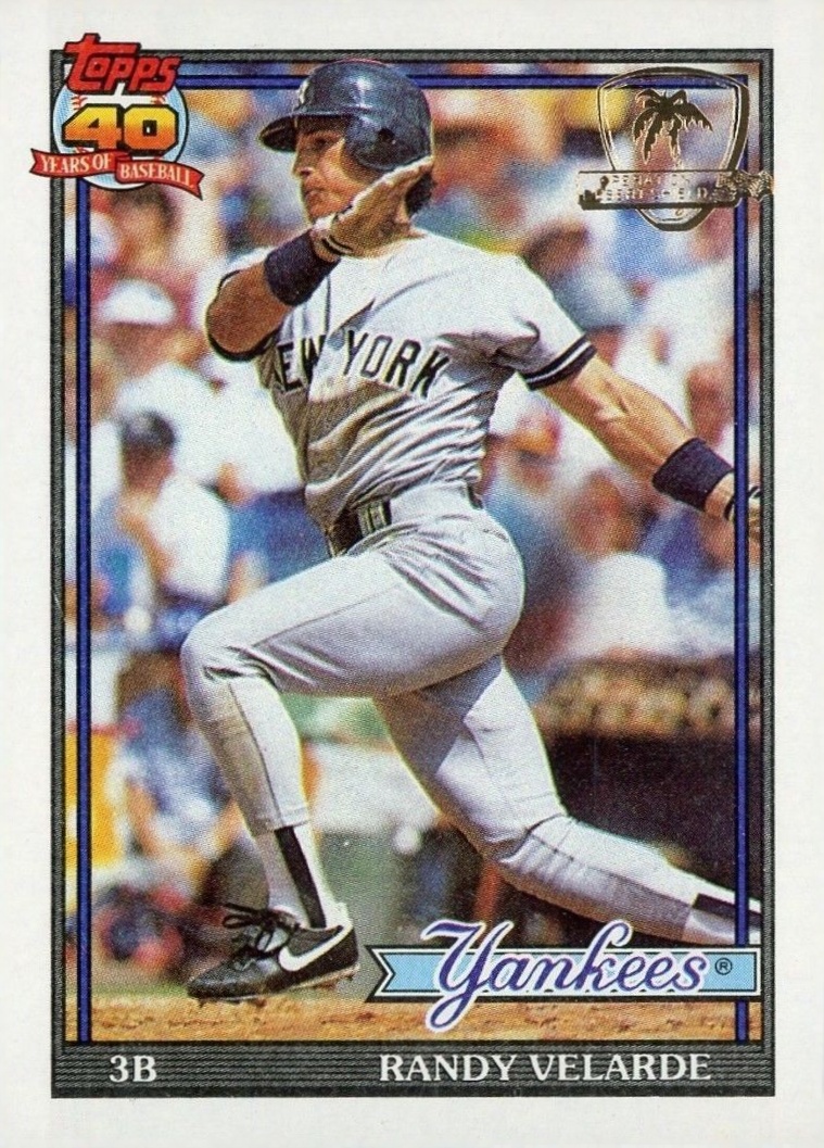 1991 Topps Desert Shield Randy Velarde #379 Baseball Card