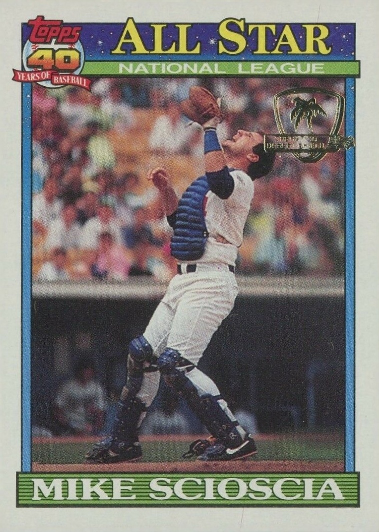 1991 Topps Desert Shield Mike Scioscia #404 Baseball Card