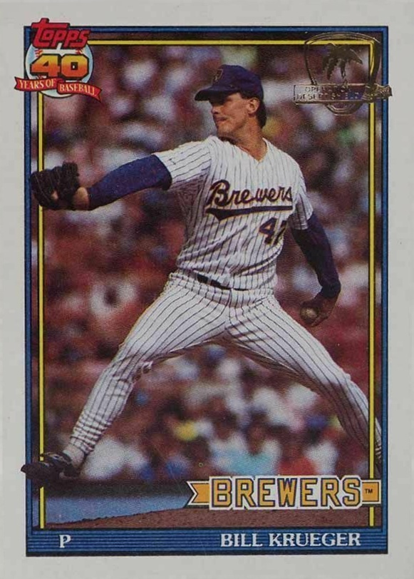 1991 Topps Desert Shield Bill Krueger #417 Baseball Card