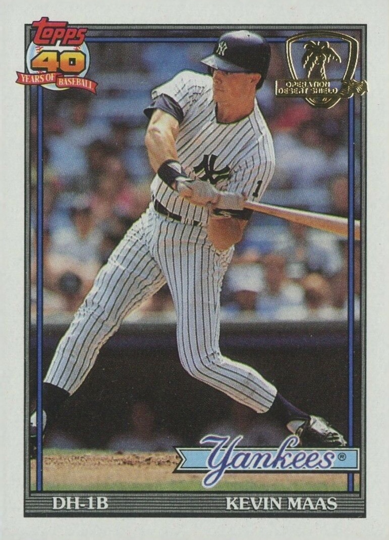 1991 Topps Desert Shield Kevin Maas #435 Baseball Card