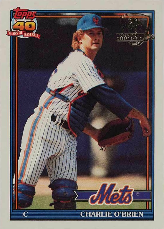 1991 Topps Desert Shield Charlie O'Brien #442 Baseball Card