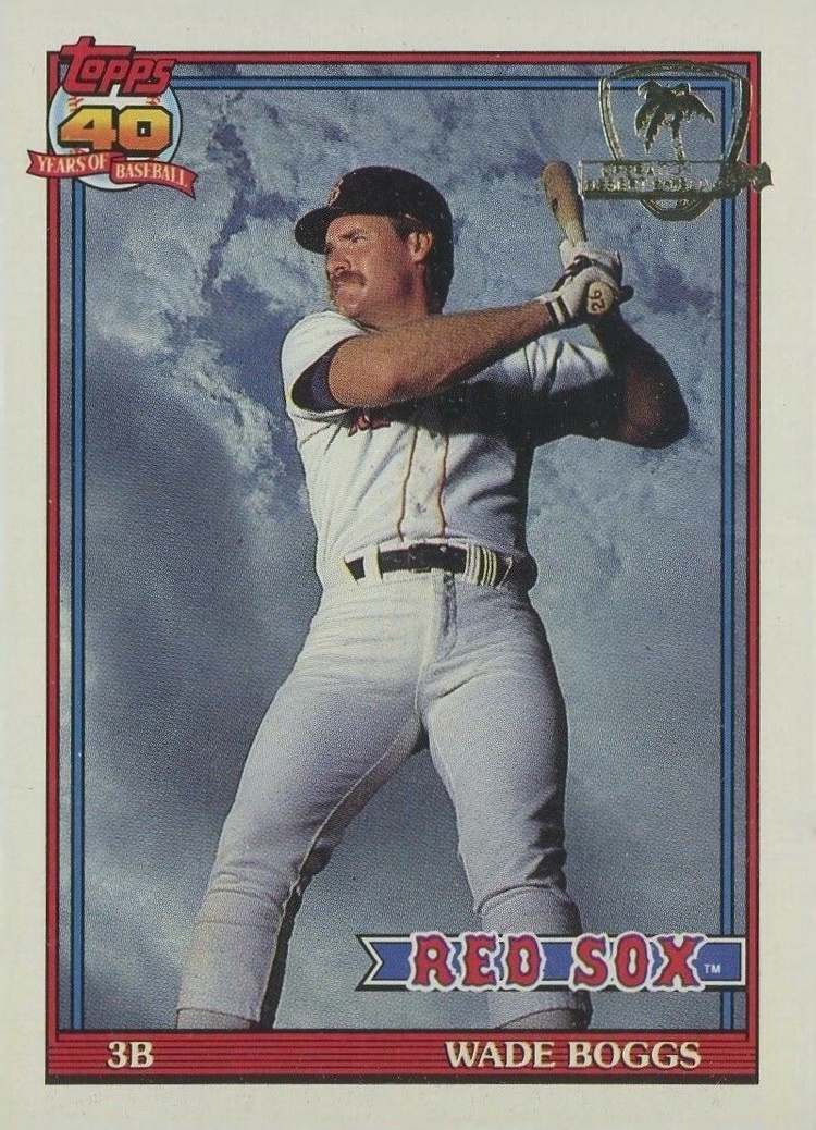 1991 Topps Desert Shield Wade Boggs #450 Baseball Card