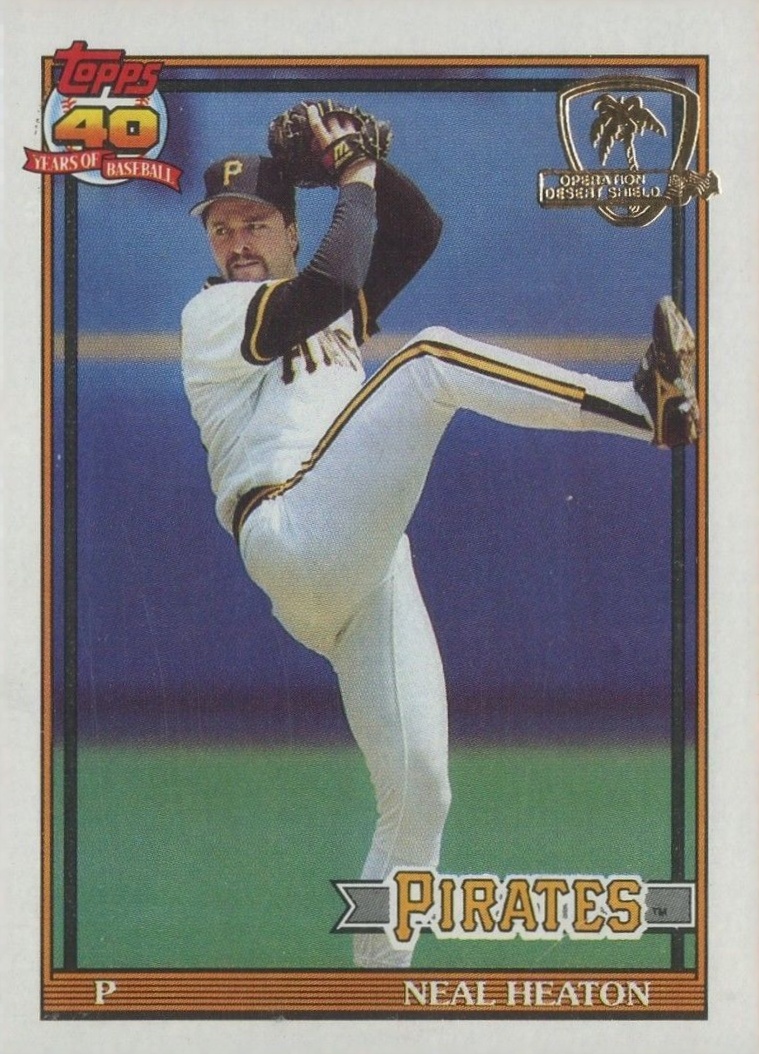 1991 Topps Desert Shield Neal Heaton #451 Baseball Card