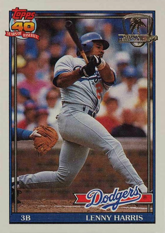 1991 Topps Desert Shield Lenny Harris #453 Baseball Card