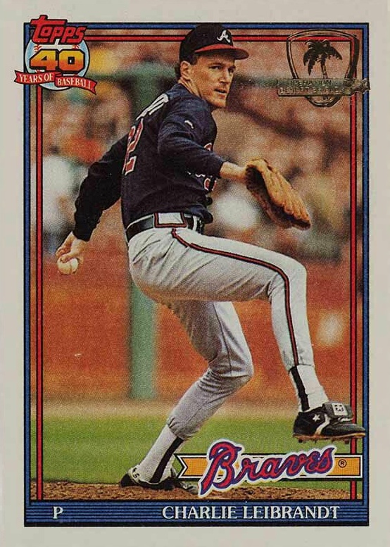 1991 Topps Desert Shield Charlie Leibrandt #456 Baseball Card