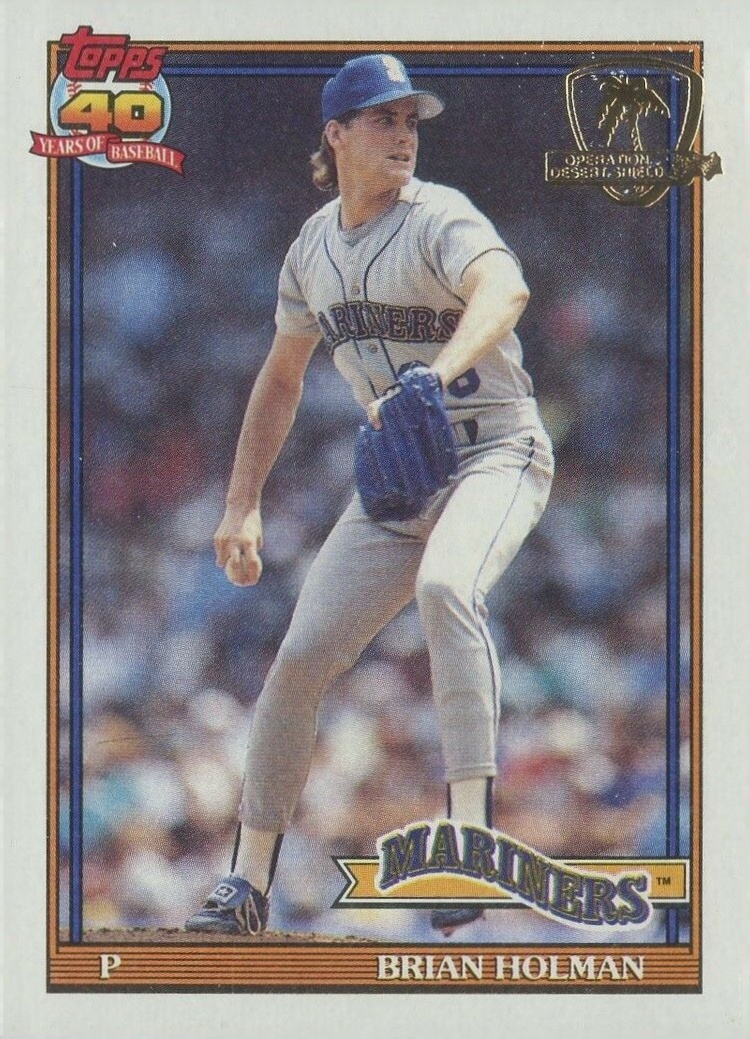 1991 Topps Desert Shield Brian Holman #458 Baseball Card