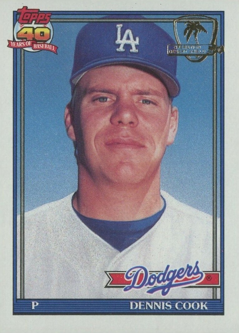 1991 Topps Desert Shield Dennis Cook #467 Baseball Card