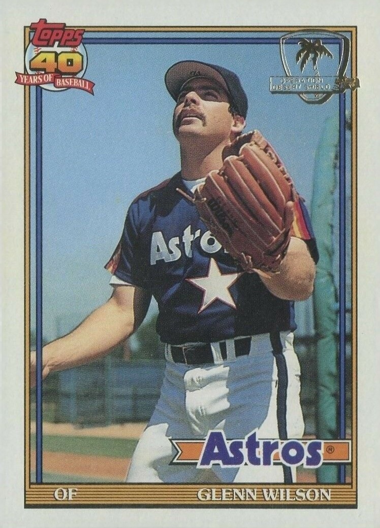 1991 Topps Desert Shield Glenn Wilson #476 Baseball Card