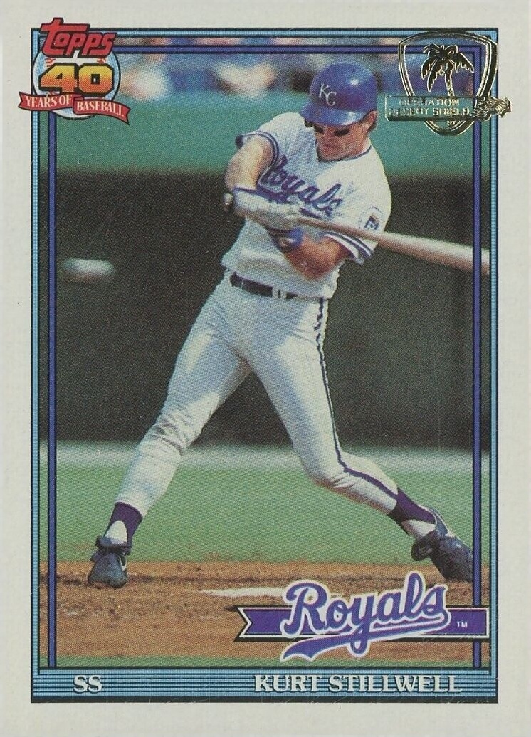 1991 Topps Desert Shield Kurt Stillwell #478 Baseball Card