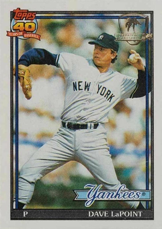 1991 Topps Desert Shield Dave LaPoint #484 Baseball Card