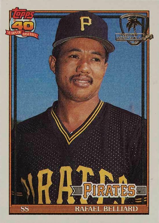 1991 Topps Desert Shield Rafael Belliard #487 Baseball Card