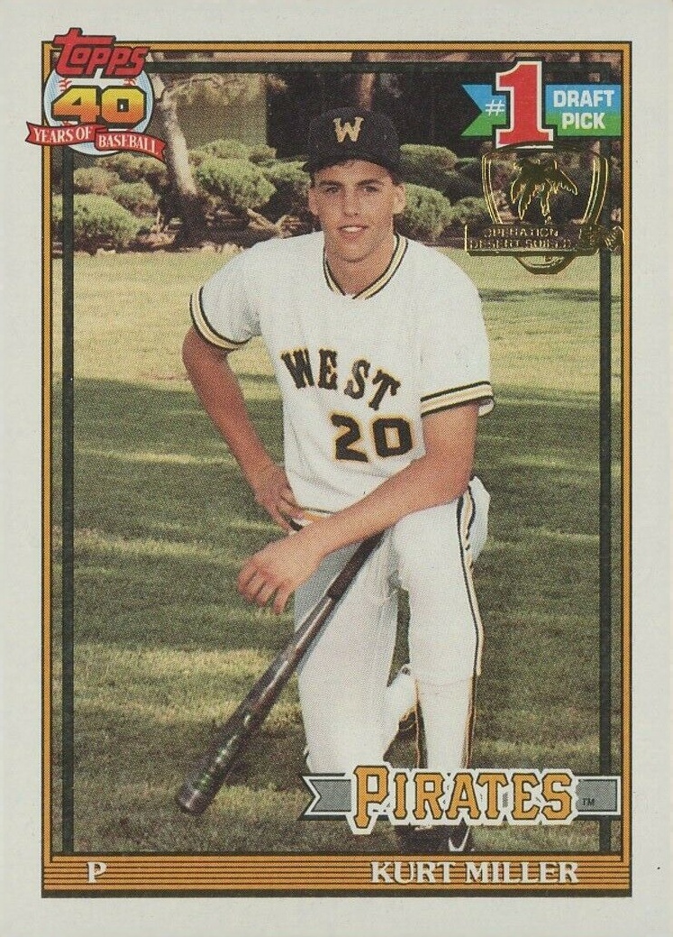1991 Topps Desert Shield Kurt Miller #491 Baseball Card