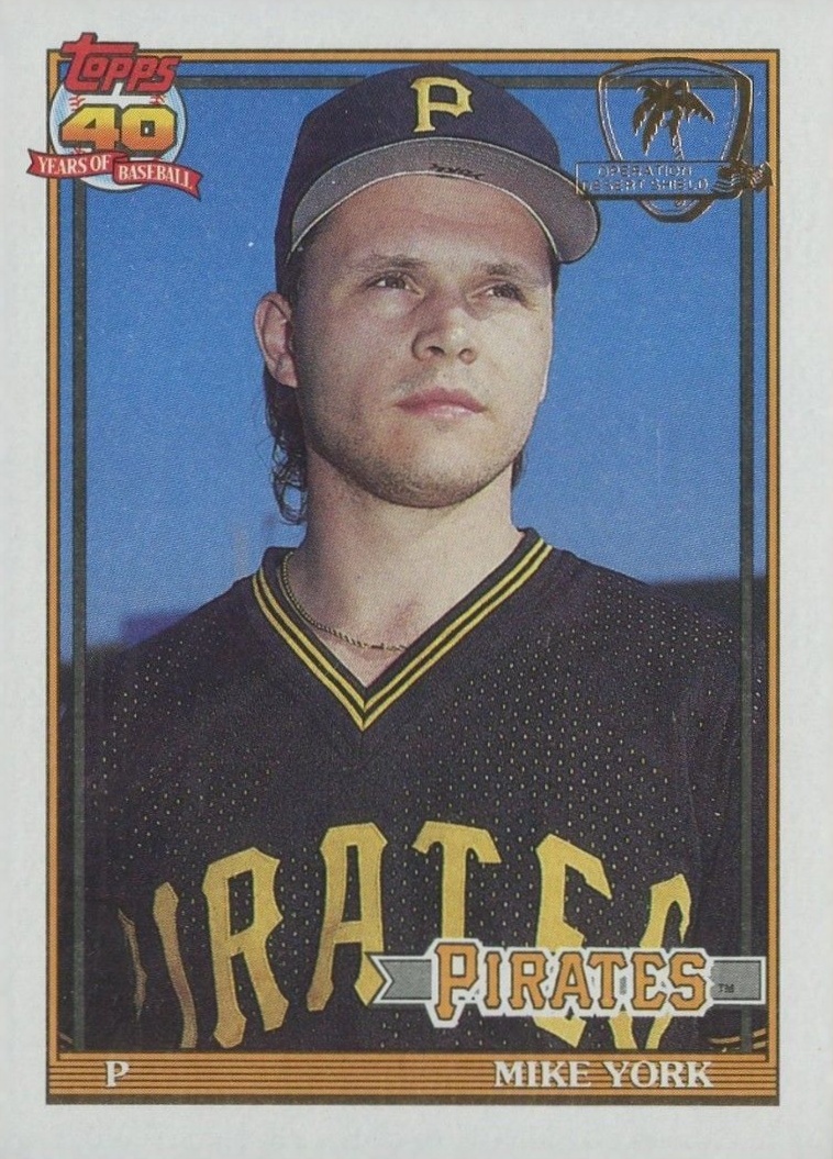 1991 Topps Desert Shield Mike York #508 Baseball Card