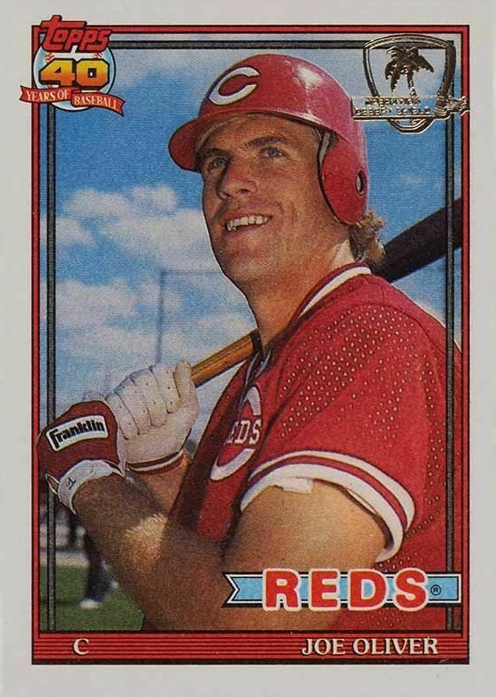1991 Topps Desert Shield Joe Oliver #517 Baseball Card