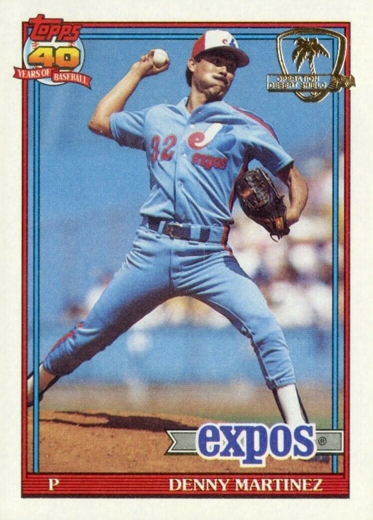 1991 Topps Desert Shield Denny Martinez #528 Baseball Card