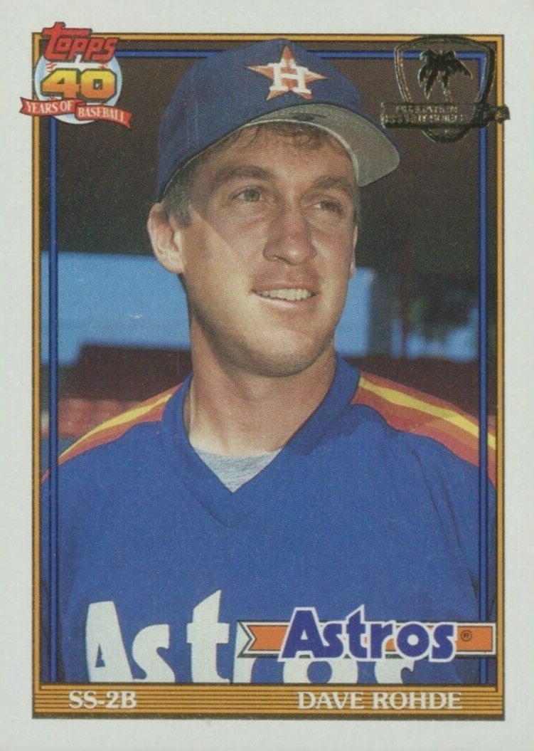 1991 Topps Desert Shield Dave Rohde #531 Baseball Card